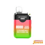 پاد یکبار مصرف هندوانه توت فرنگی آیوونو 8000 پاف AIVONO AIM CLEAR 8000 PUFFS STRAWBERRY WATERMELON