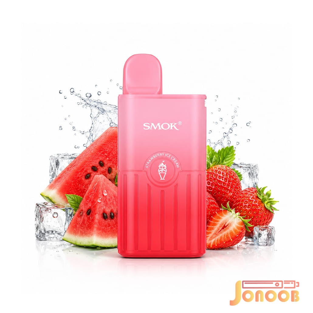 SMOK ETO BAR 8000 STRAWBERRY WATERMELON پاد یکبار مصرف هندوانه توت فرنگی 8000 پاف اسموک