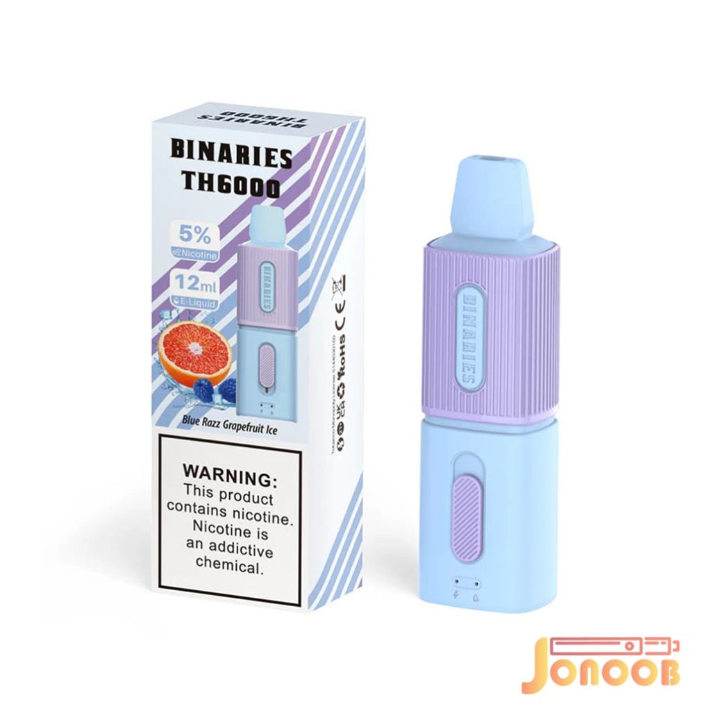 پاد یکبار مصرف تمشک آبی گریپ فروت یخ 6000 پاف بیناریس