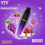 پاد یکبار مصرف قلمی تمشک انگور 8000 پاف وی تی وی