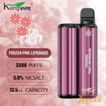 پاد یکبار مصرف ارزان لیموناد صورتی یخ 3500 پاف کنگ ویپ