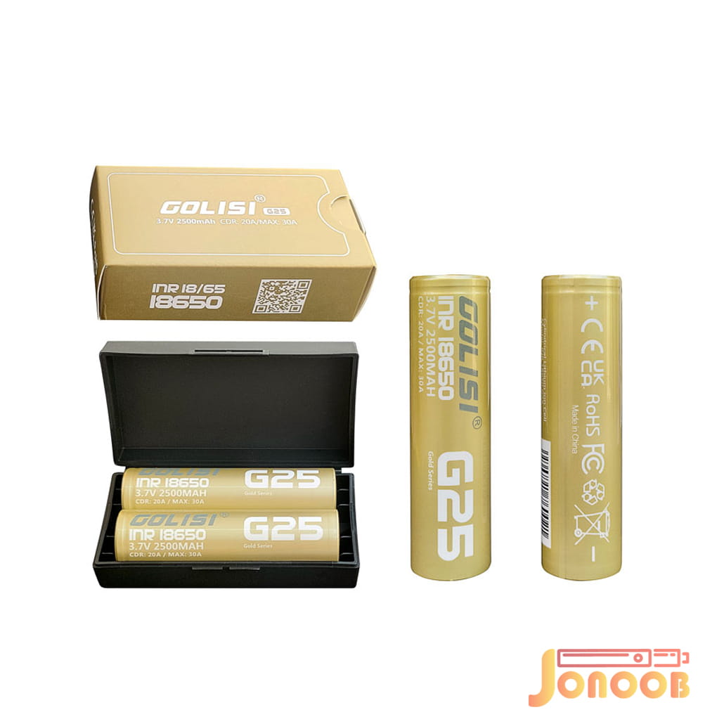 باتری ویپ 18650 - 2500 میلی آمپر برند گولیسی قابل شارژ باتری ویپ 18650 - 2500 میلی آمپر برند گولیسی | قابل شارژ - Image 1