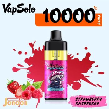 پاد یکبار مصرف توت فرنگی تمشک 10000 پاف ویپ سولو | امکان شارژ مجدد جویس