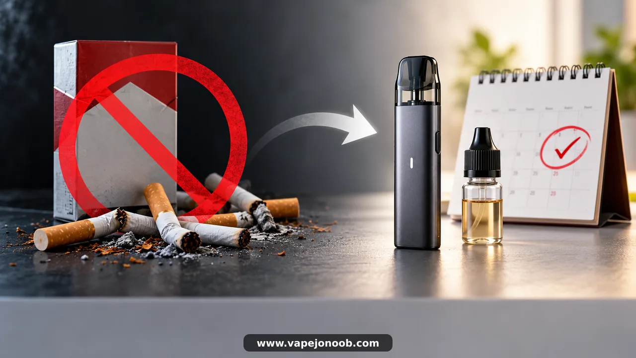 کنار گذاشتن کامل سیگار و جایگزینی آن با پاد در روز ترک